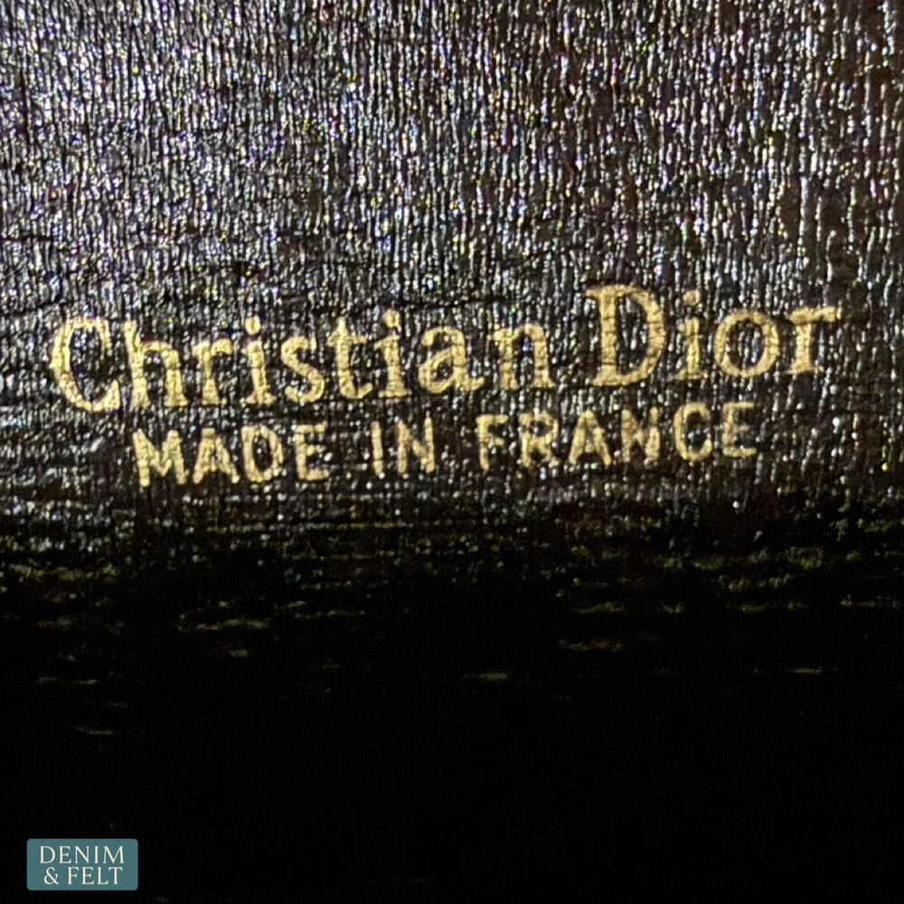 Christian Dior Trotter Jacquard Vintage Clutch Brown Monogram Frame Bag Rare - Picture 12 of 13